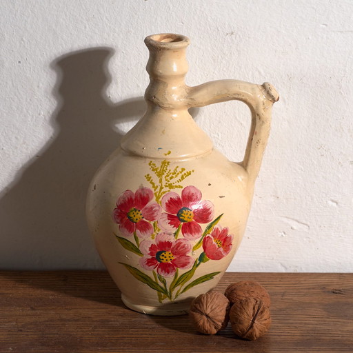 Cruche en céramique émaillée antique – Europe Centrale, circa 1920
