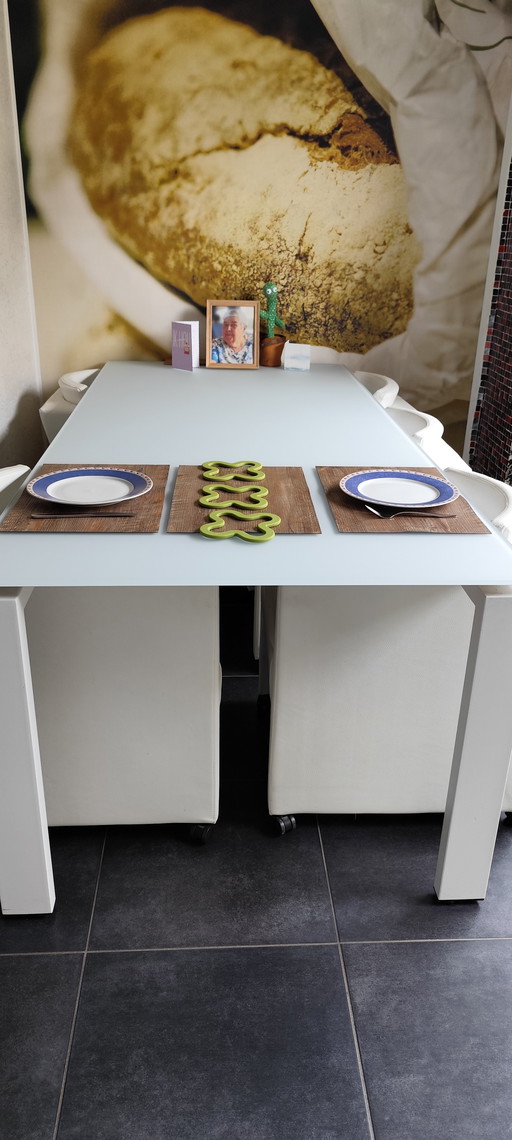 Grande table Joli et 6 fauteuils