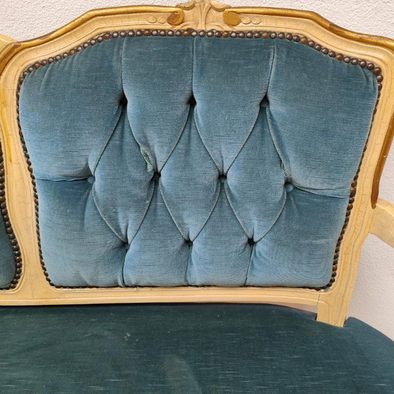 Banc Vintage Brocante Rococo Queen Ann pour Hall et Boudoir – Textile (photo 14 of 20)