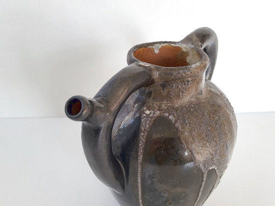 Image 1 of Französische Art-Déco-Vase von Léon Pointu, Steinzeug, Saint-Amand-en-Puisaye