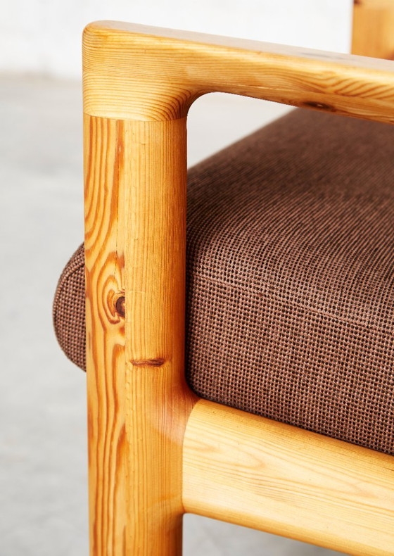 Fauteuil et tabouret en pin de style danois moderne par C. F. C. Silkeborg – Wood (photo 14 of 20)