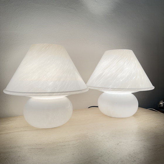 Image 1 of Limburg Glashütte Glass Table Lamp Mushroom, 1970's
