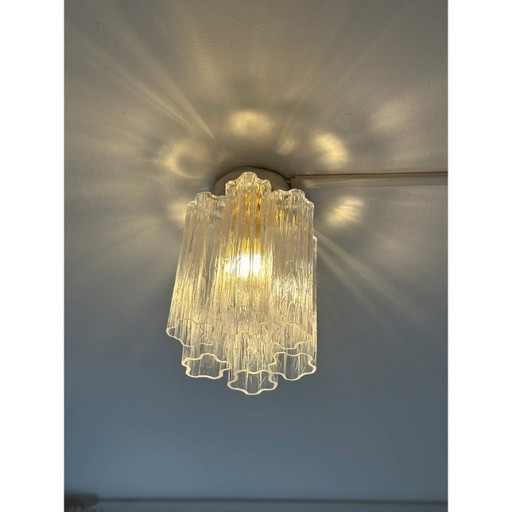 Preciosa lámpara de techo empotrada de cristal de Murano Tronchi de Simoeng