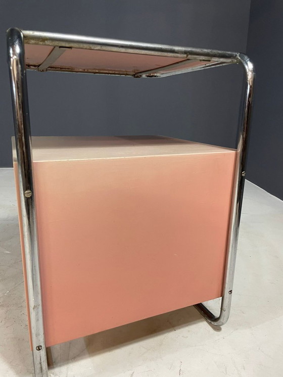 Image 1 of Kovona Bauhaus-stijl nachtkastje, 1950, Tsjecho-Slowakije