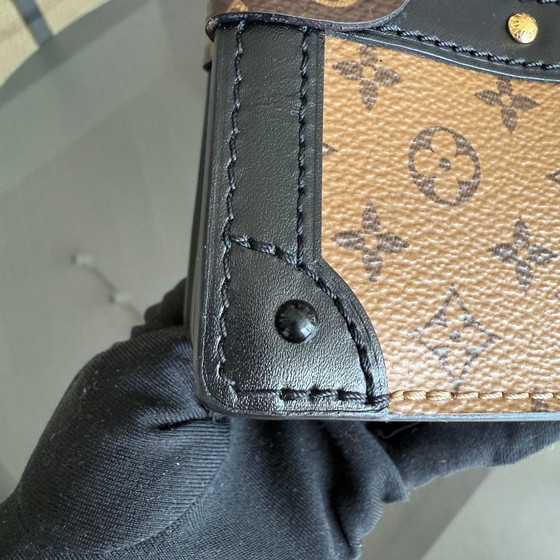Image 1 of LOUIS VUITTON TRUNK CLUTCH - MONOGRAM CANVAS REVERSE BROWN GOLD HARDWARE