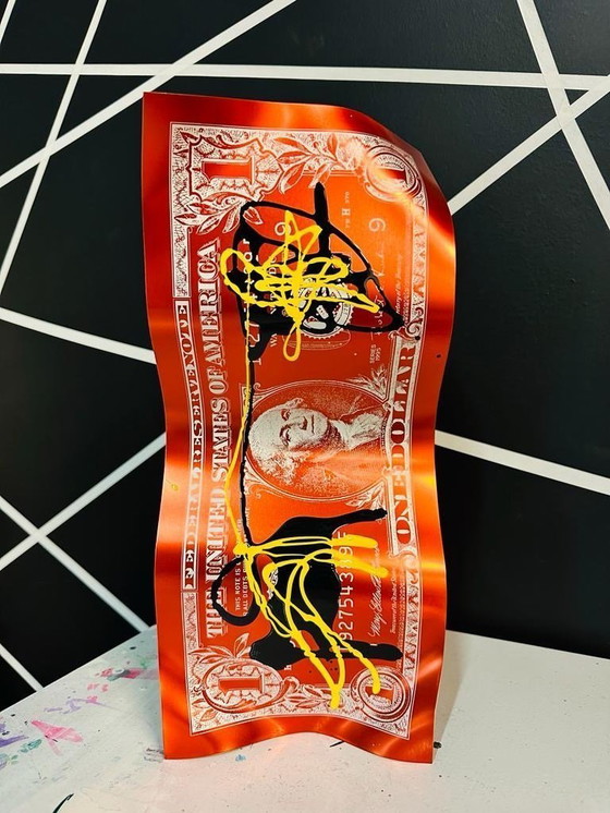 Image 1 of Karl LAGASSE - One Dollar Red Underground - Sculpture métal