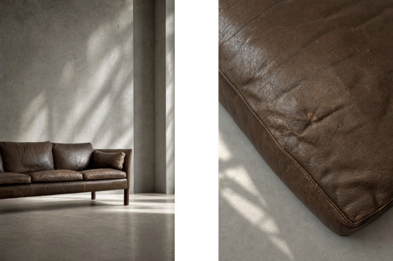 Image 1 of Divano Cromwell in pelle stile Mid-Century Modern, disegnato da Arne Norell negli anni '60.