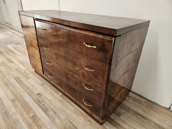 Image 1 of 1940s Art Decò sideboard in walnut and blond walnut