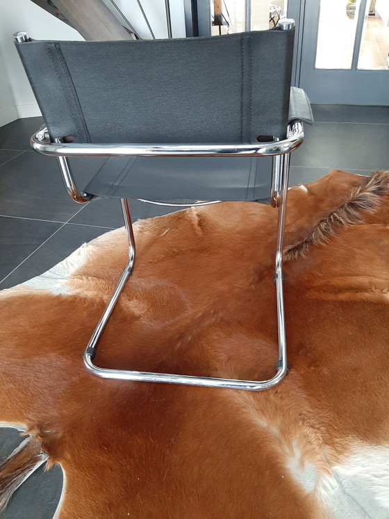 4 Bauhaus Cantilever Chairs Mart Stam / Marcel Breuer – s34, Dining chairs, Leather, Chrome (photo 2 of 10)