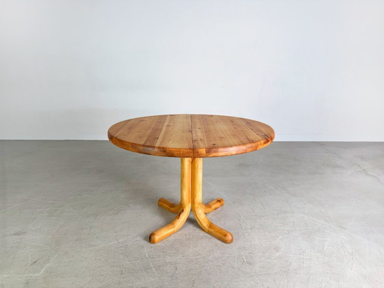 Image 1 of Rainer Daumiller dining table pine midcentury design extendable 2