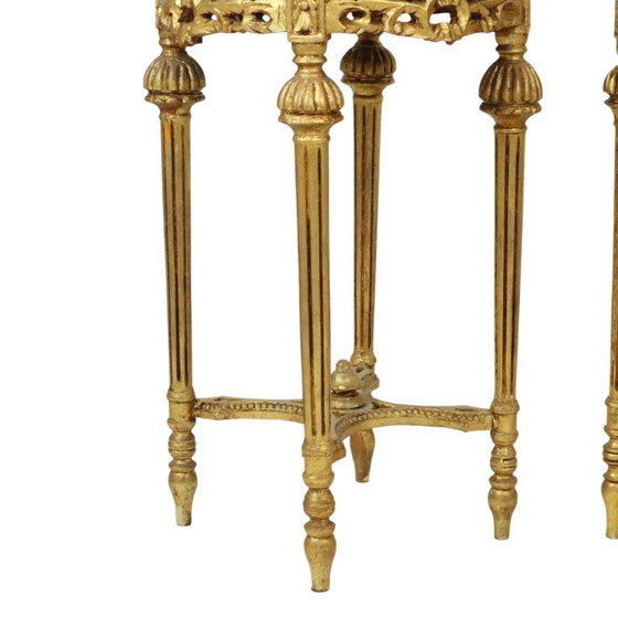 Image 1 of Französische antike Beistelltische Marmor Empire Stil