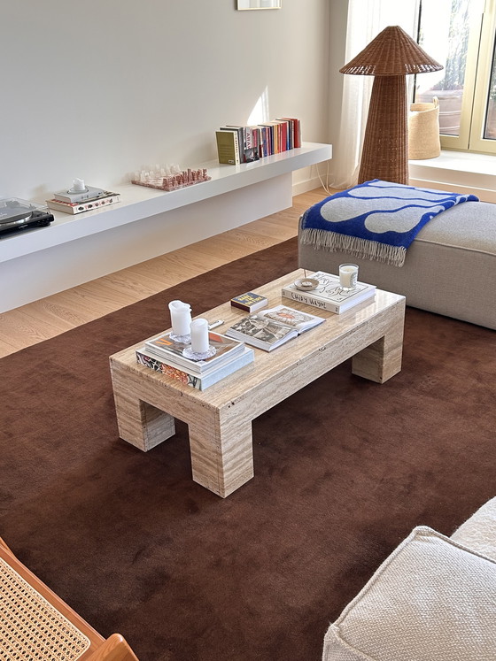 Image 1 of Vintage travertine coffee table, Italy 1970s