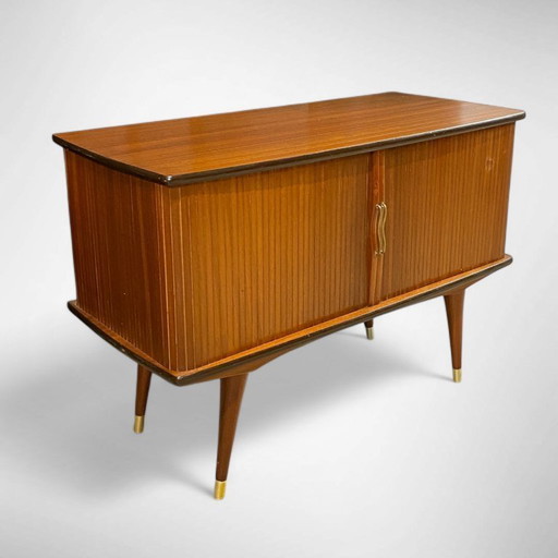 Vintage mahogany veneer cabinet 1950s