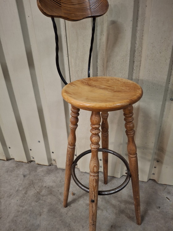 Image 1 of 4x Bar stool bar chair stool vintage design