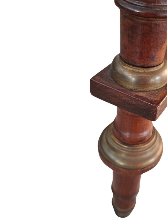 Image 1 of Neoclassical Guéridon in Mahogany and Red Marble, Late 19th Century