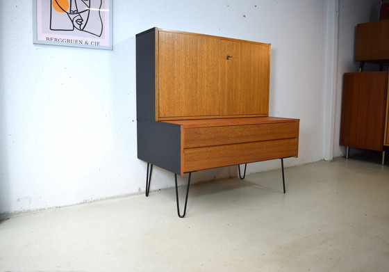 Image 1 of Mobiletto/cassettiera in teak anni '60 di Omnia, vintage, con bar.