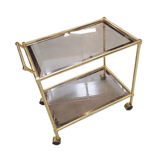 Barkar uit Mid Century van messing en getint glas
