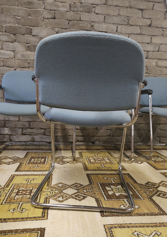 Image 1 of Set di 4 poltrone DRABERT con gambe cromate, 1980