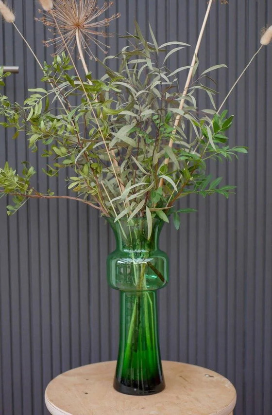 Image 1 of Large green Tang-Li vase by Morales Schildt for Kosta