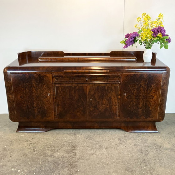 Image 1 of Art Deco buffet, walnut and burl wood, ca. 1930s
