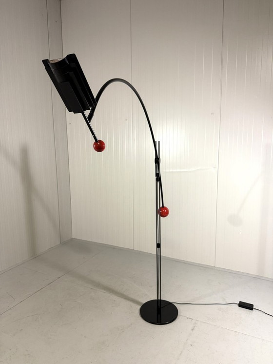 Image 1 of Lampadaire réglable Robert Haussmann pour Swiss Lamps International 1980