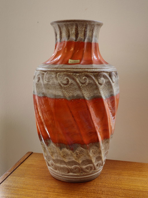 Vintage Carstens Tönnieshof West Germany Vase Orange