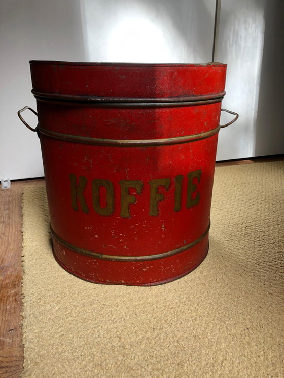 2 Grandes boîtes à café et à thé anciennes d'une épicerie – Objets déco, Metal (photo 5 of 6)