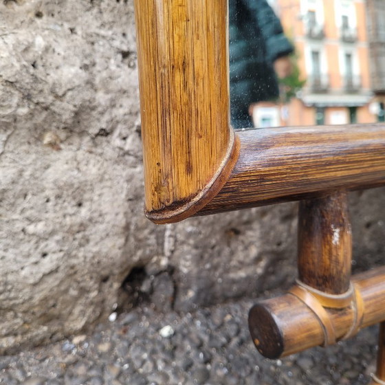 Image 1 of Koloniale spiegel met bamboe frame, 1900 - Frankrijk