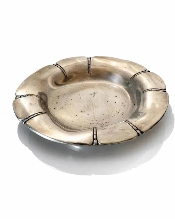 Grote schaal op voet Gallia – Christofle – Verzilverd – Art Deco – Servies, Metaal (photo 11 of 11)