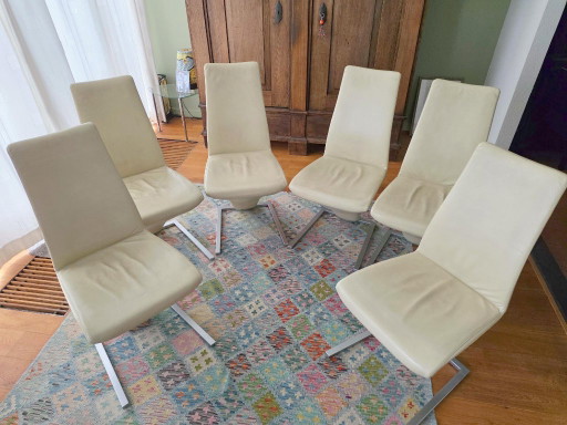 6x Rolf Benz 7800 Dining chairs – eetkamerstoelen, Leather