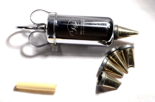 Vintage-Spritzbeutel der Marke Tala, Modell Queen, 7 x 17 cm – keukenaccessoires, Metal, Chrome