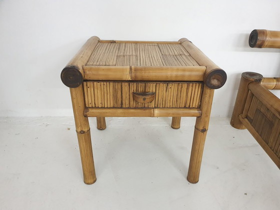 Image 1 of Letto in bambù per due persone 180 x 210 cm con comodini