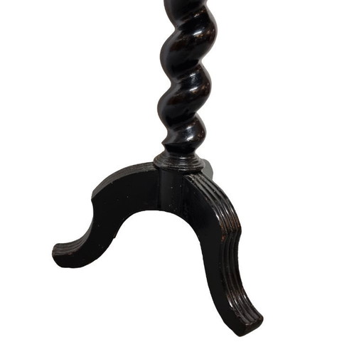 Antique French table with velvet and fringes, late 19th century