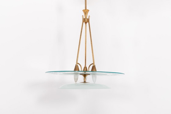 Image 1 of Plafondlamp Pietro Chiesa van Fontana Arte, Italië, jaren 1930.