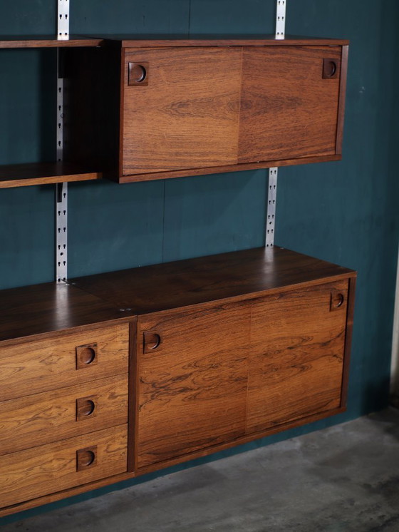 Image 1 of Albert Hansen rosewood chrome Danish wall system