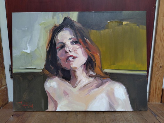 Image 1 of Jurij Frey - 'Modello' Olio su tela 73x54cm