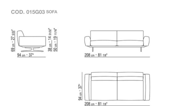 Image 1 of Sofá Soft Dream de 2 plazas | Diseñador de Flexform Antonio Citterio
