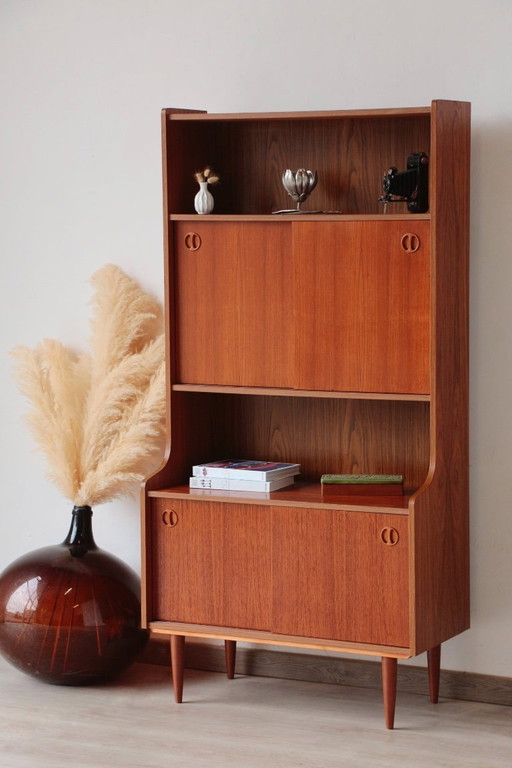 Libreria vintage in teak scandinavo – anni '60
