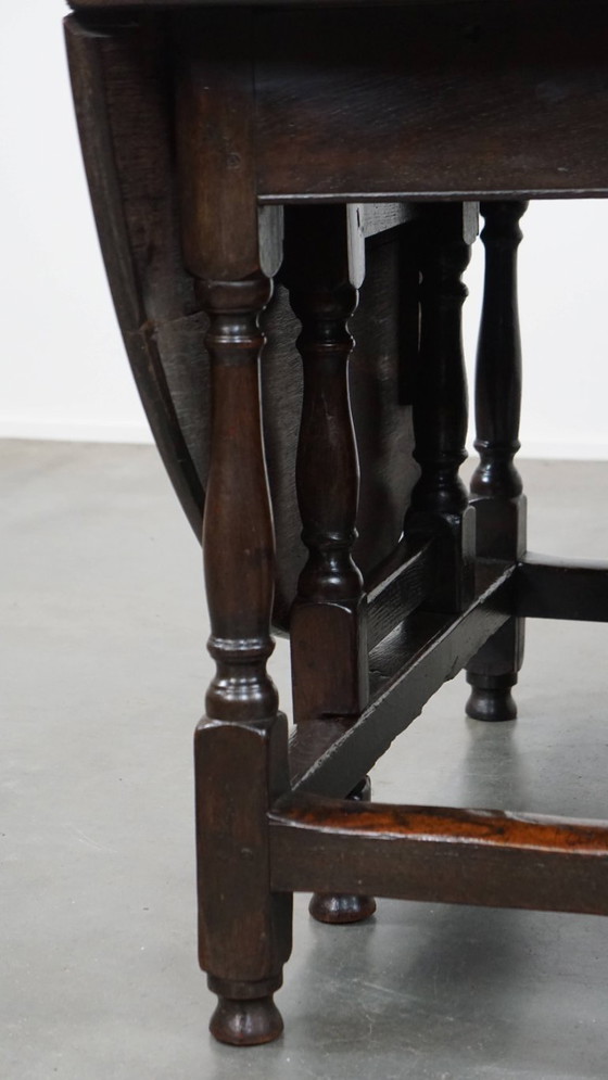 Image 1 of Mesa inglesa antigua de roble con patas plegables