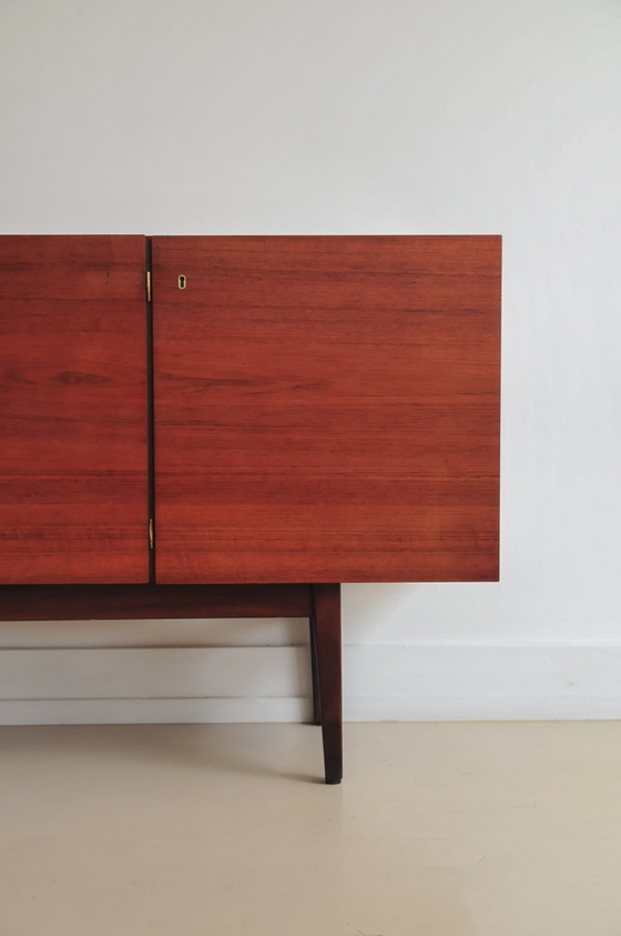 Image 1 of Vintage Deens Dressoir Zwart Wit Lades