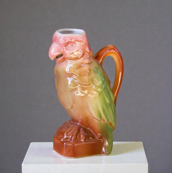 Image 1 of Jarra Zoomorfa Loro Poeta Laval Barbotine