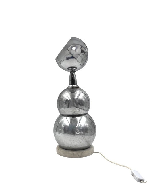 Space age chrome table Lamp, France 1970s