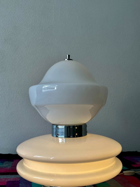 Image 1 of Grande lampe de table en verre de Murano, style milieu du XXe siècle, par Nason pour Mazzega – Italie des années 1970