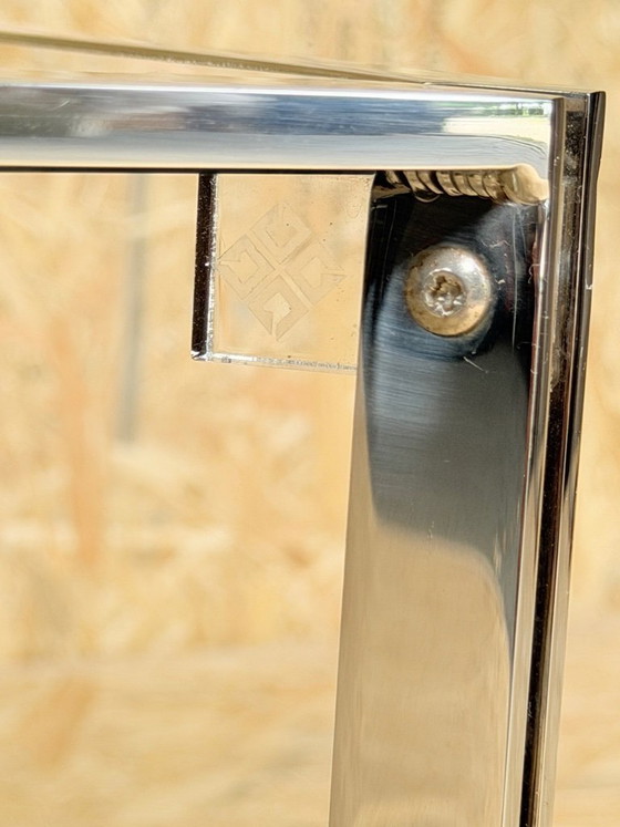 Image 1 of Table basse vintage en chrome et verre des années 1970