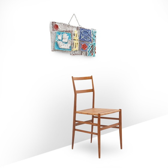 Image 1 of Glazed Ceramic Panel with a Marine Theme, 1960s