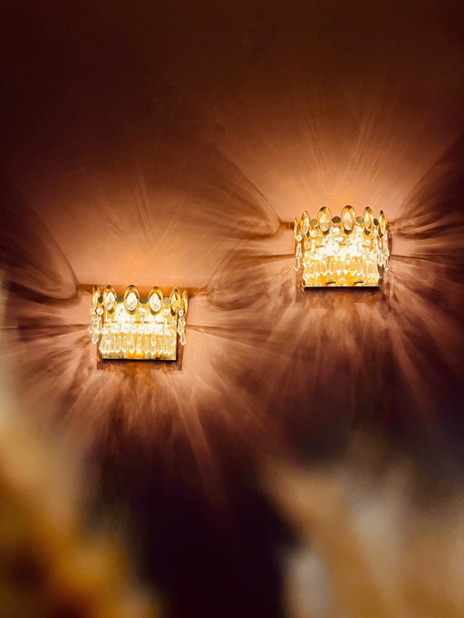 Very nice set of 70's Palwa & Walter wall lamps