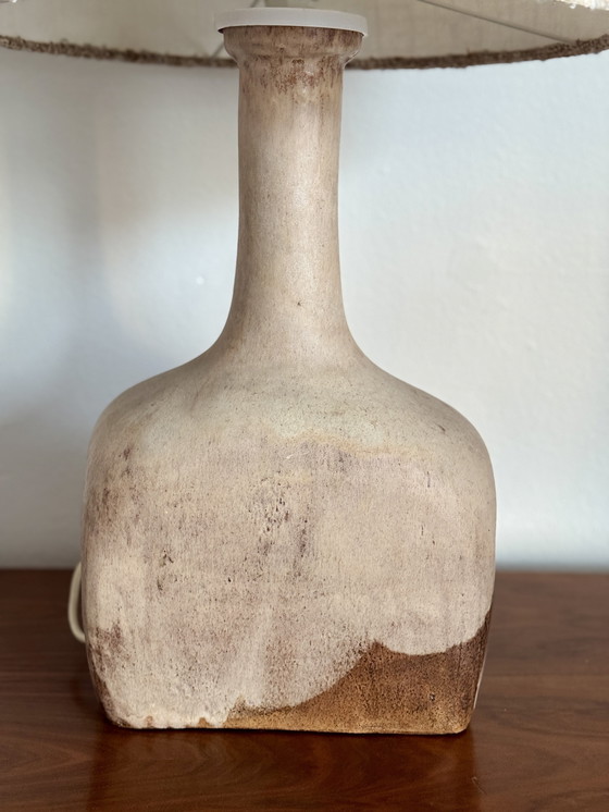Image 1 of Vintage Brutalistisch Keramiek XL Tafellamp