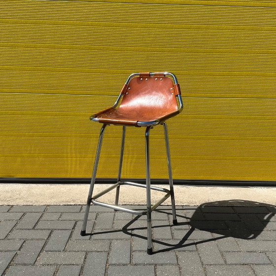 Image 1 of Vintage Les Arcs bar stool - Charlotte Perriand