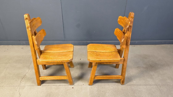 Image 1 of Vintage Spanish brutalist dining chairs, set of 6 - 1960s