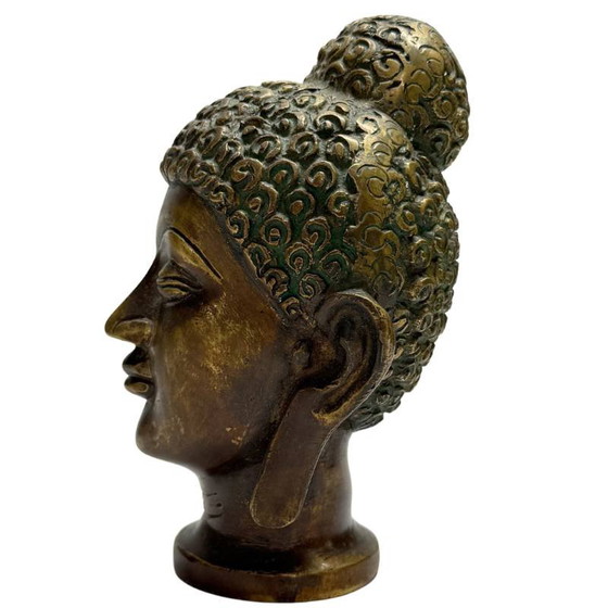 Antigua Cabeza de Buda de Bronce – India – Lote 468 – Esculturas, Bronze (photo 7 of 9)